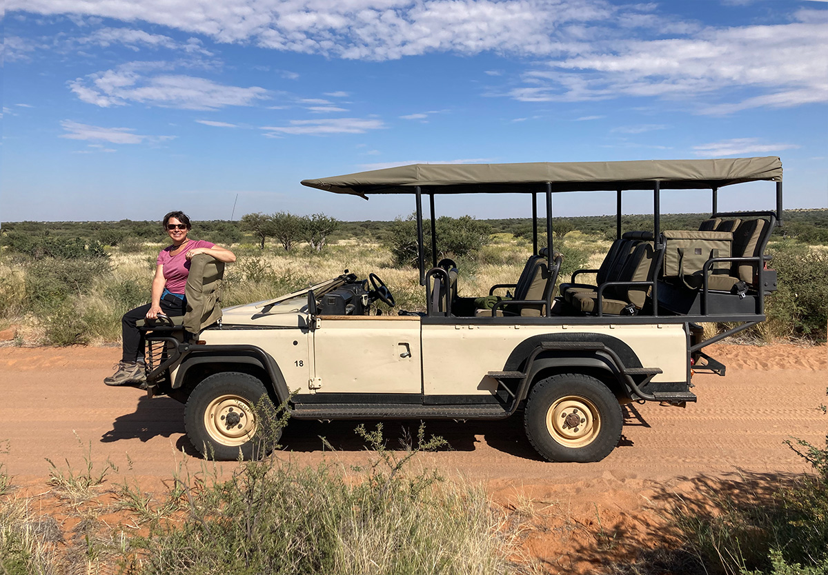 julie on safari in south africa
